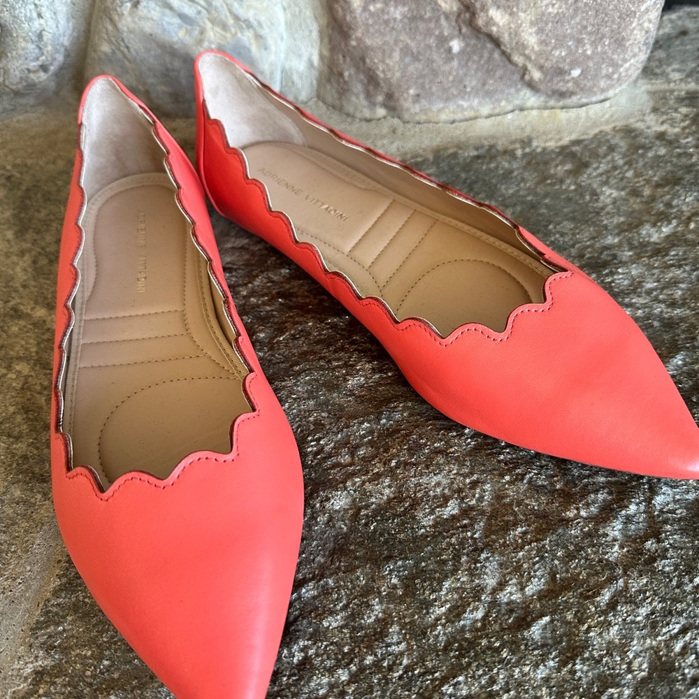 Adrienne Vittadini Coral Scalloped Loafers